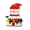 Christmas Santa Claus Building Blocks Assembly Kit Holiday Decoration DIY Model Festive Gift Set