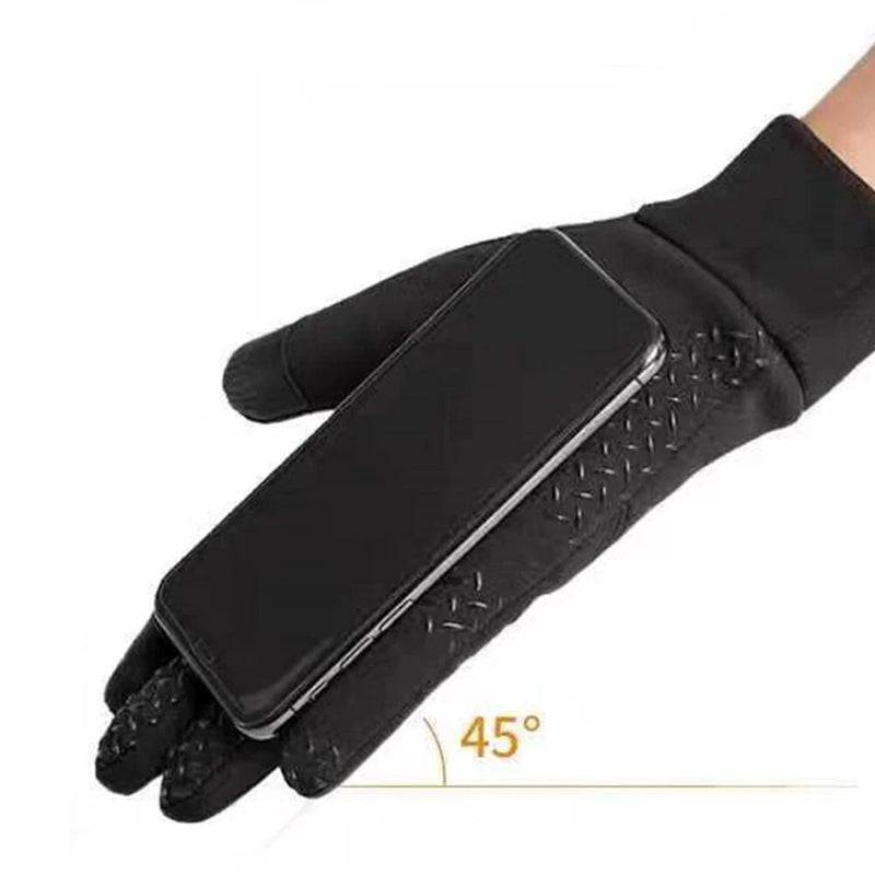 XANES Winter Outdoor Sports Cycling Gloves Windproof Waterproof Fleece Cold-Proof Ski Finger Touchscreen Non-Slip Motorcycle Gloves
