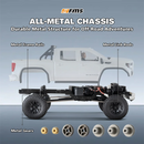 FMS FCX18S GMC Sierra 2019 RTR 1/18 2.4G 4WD Brushless RC Car Officially Licensed Two Speed Metal Frame Gear Portal Axles Oil Shocks LED Light Pickup Off-Road Climbing Truck Vehicles Models Toys