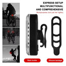 BIKIGHT Colorful RGB USB Rechargeable LED Bike Taillight 14 Light Modes Waterproof Safety Rear Light for Night Riding Cycling Equipmen