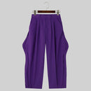 INCERUN Mens Pant Casual Chic Irregular Hem Pants for Fashion-forward Men Party Trousers