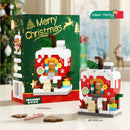 Christmas Santa Claus Building Blocks Assembly Kit Holiday Decoration DIY Model Festive Gift Set