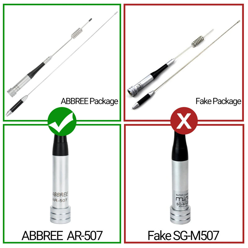 AR-507 High Gain Antenna 144/430MHz Mobile Radio Antenna 74CM PL259 Connector 150W Strong Signal Reception