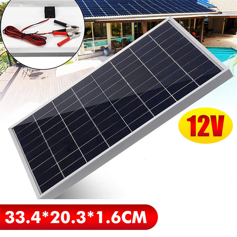 IPRee 10W 12V Solar Panel Charger USB Port Photovoltaic Power Bank Kit Portable Solar Battery Charger for Home/Outdoor Camping/RV/Car