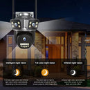 QD18 6MP Three-lens WiFi+bluetooth IP Camera Three Screen PTZ Camera Night Vision Auto Motion Tracking Two-way Audio Waterproof Dual Integrated Antennas CCTV Video Surveillance Cameras