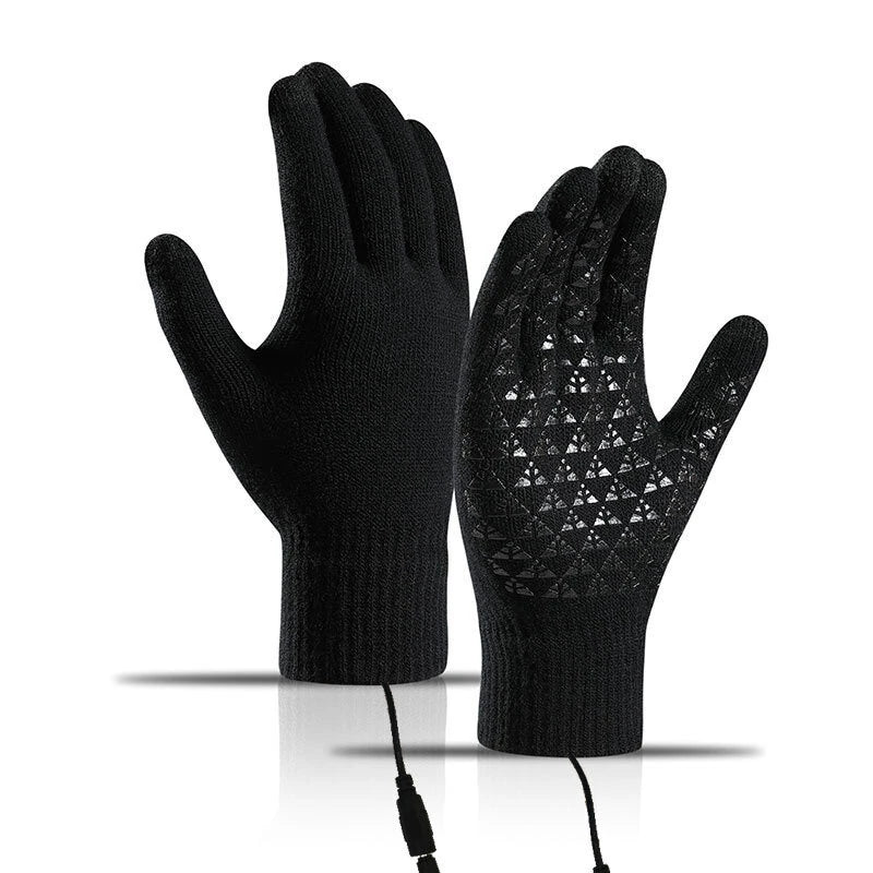 TENGOO Winter Electric Heated Gloves USB Rechargeable Electric Heated Gloves Warm Gloves for Men Women Motorcycle Snowboard Cycling Unisex Hand Warmer Driving