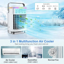Mini Air Conditioner 700ml High-Capacity USB Cooling Fan with Four-Speed Wind Setting Mood Lighting and Natural Wind Mode Ideal for Bedroom Cooling and Air Humidification