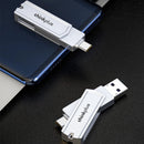Lenovo ThinkPlus TPCU301plus Type-C USB3.0 Flash Drive Dual Metal Port 360 Rotation Heat Resistance OTG A+ Chip Fa