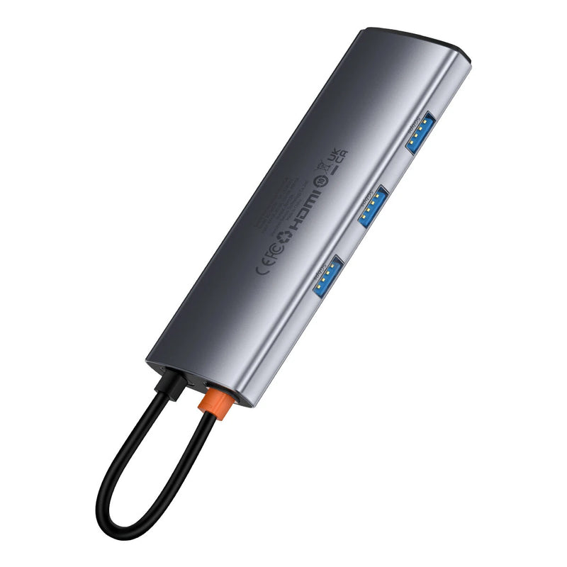 Baseus 7-in-1 Type-C Docking Station with USB3.0*3 / PD100W Type-C / 4K@60Hz HD / SD&TF Card Reader Slot for Laptop PC Computer HUAWEI XIAOMI Macbook
