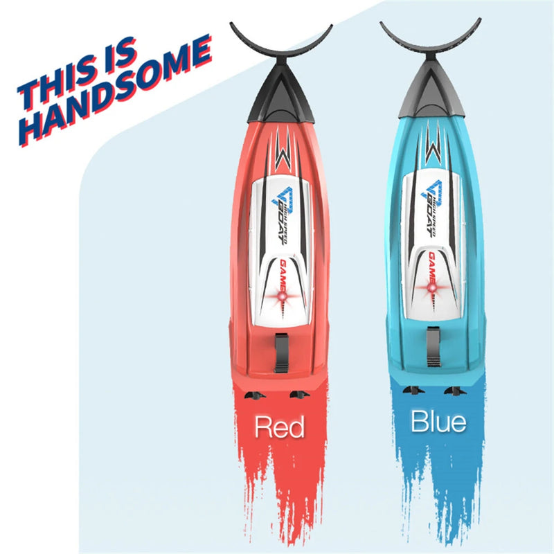 HC 804 2.4G Mini Remote Control High Speed RC Boat LED Light Palm Summer Waterproof Toy Dual Motors Pool Lakes Vehicles Models