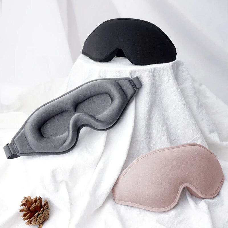 KALOAD 3D Deep Socket Rebound Memory Foam Sleeping Eye Mask Adjustable Strap Light Breathable Face Eyepatch for Deep Sleep Yoga Travel