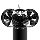 IPRee Heat Powered Stove Fan with Cover Heat Efficient Wall Mounted Thermometer Eco-Friendly Fireplace Fan Portable Heater 10 Blades