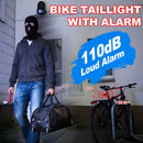 2023 Bike Alarm Light 700mAh Battery 4 Flashing Modes 110dB High Sound Bicycle Bell Horn Anti-theft Electric Waterproof Alarm with Remove Control for Cycling