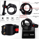 XANES Bike Lock Steel Password Lock Five-digit Code Anti-theft 120CM Portable Safety Cable Lock for MTB Bike Electric Bike Scooter Motorcycle