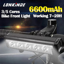 BIKIGHT 2800Lm Super Brightness Bike Headlight 6600mAh Battery Anti-glare Design Waterproof 5 Light Modes Type-C Fast Charge Aluminum Alloy Bicycle Front Light