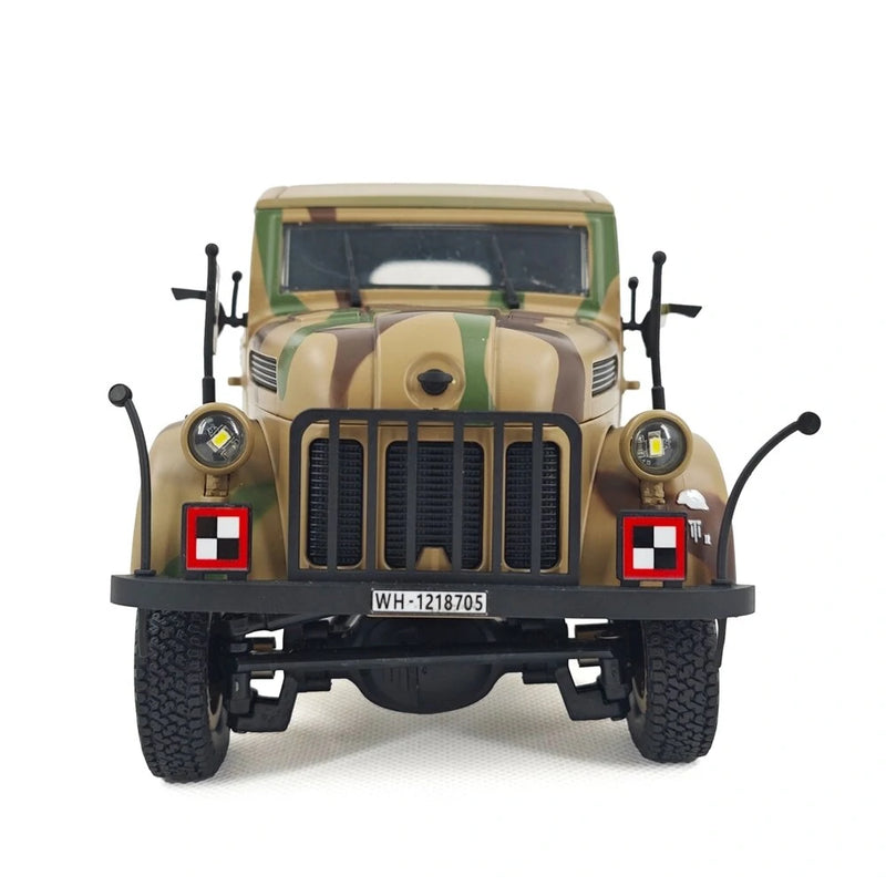 HG HG4-51 TRASPED 1/18 2.4G 4WD RC Car STEYR 1500A Command Vehicle LED Light Simulated Sound Smoke Crawler Off-Road Climbing Truck RTR Full Proportional Models Toys