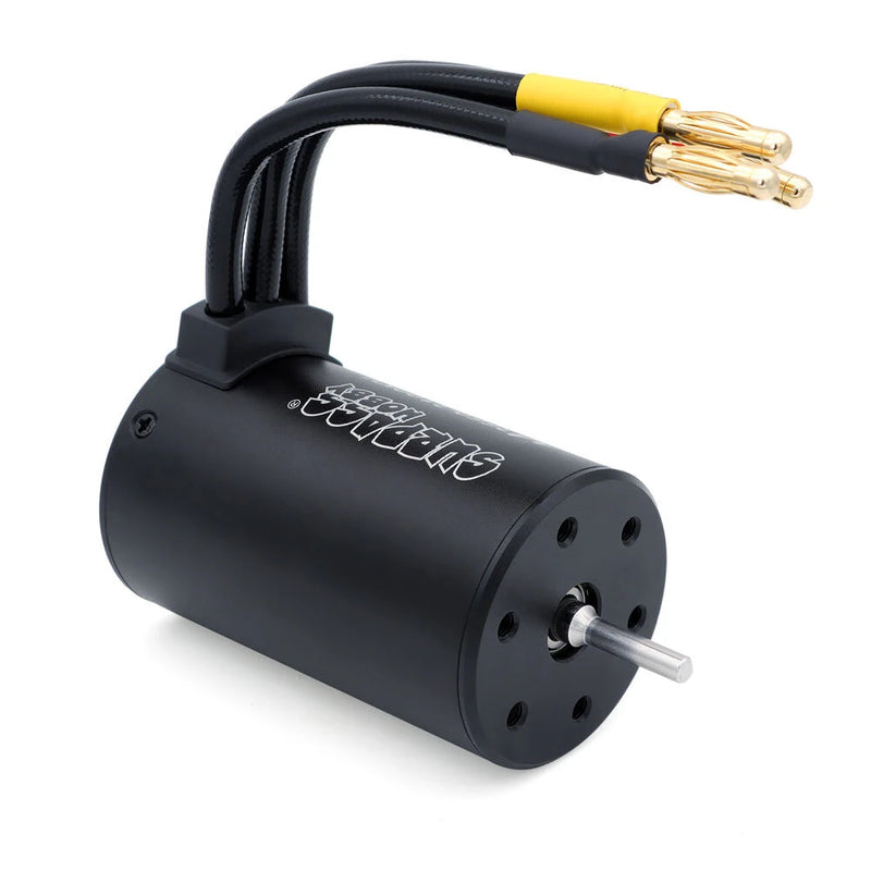 SURPASS HOBBY M3650 M3660 3.175mm Shaft 4.0mm Gold-Plated Connectors All-Black Waterproof Brushless Motor for 1/10 RC Car Models