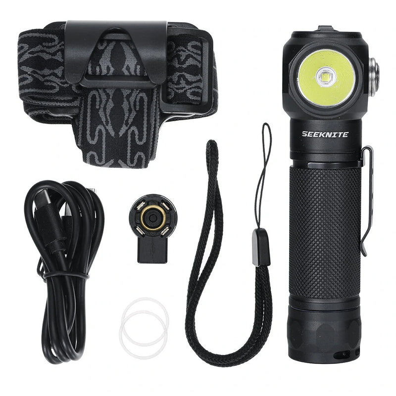 SEEKNITE SST40 2000LM LED Flashlight 200M Throw Headlight 21700 Headlamp Lanterna High Powerful Torch Fishing Head Light