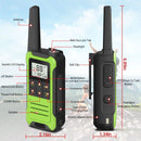 Baofeng BF-T22 Walkie Talkies 16 Channels 446MHz PMR License-Free Two-Way Radios LED Flashlight Hands-Free VOXs 1400mAh Type-C USB Charging