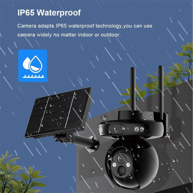 DIDSeth Ubox 4MP WIFI IP Camera Solar Powered Low Power 4G Dual Lens Outdoor Home Use Night Vision Two-way Audio Waterproof EU Plug