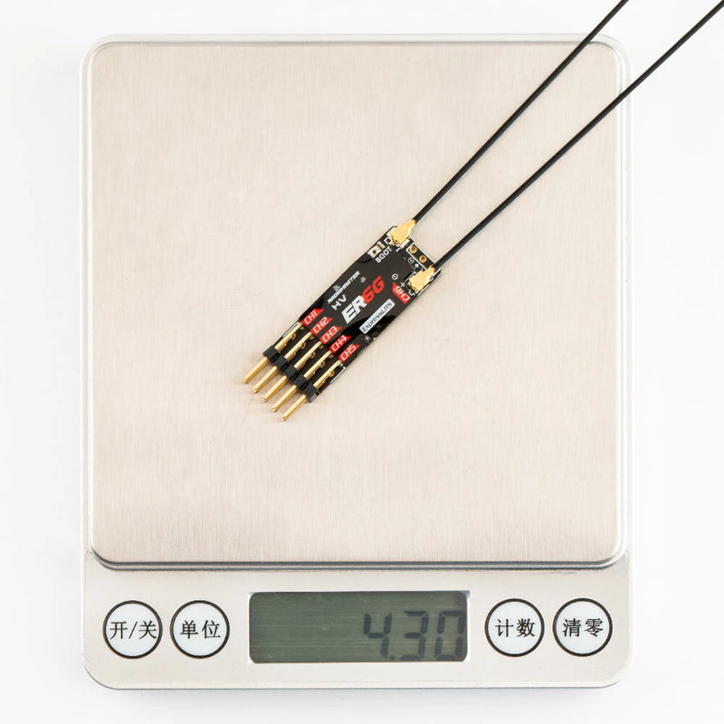 Radiomaster ER6-G/ER6-GV 2.4GHz 6CH ExpressLRS ELRS RX 50mW PWM Receiver Support Voltage Telemetry for FPV RC Drone Airplane Glider