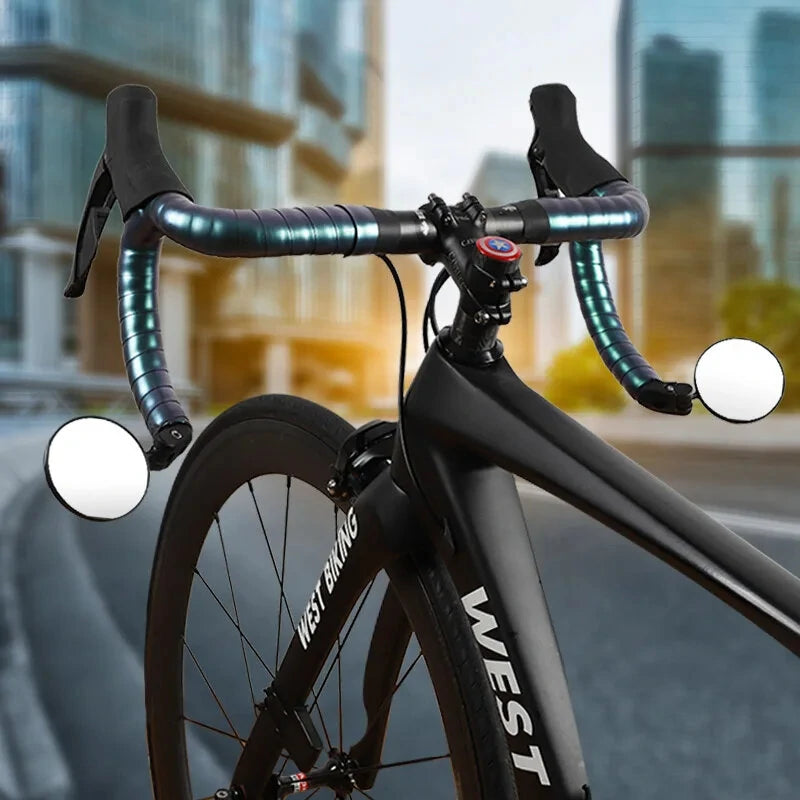 WEST BIKING Round Bicycle Rearview Mirror 360Rotatable Convex Safety Cycling Motorcycle MTB Bike Rearview Mirror
