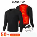 TENGOO HD-02B Heating Underwear Pant Set Fleece Lined Thermal Long Sleeves Trousers Men Women Heated Suit USB Electric Thermal Underwear for Winter
