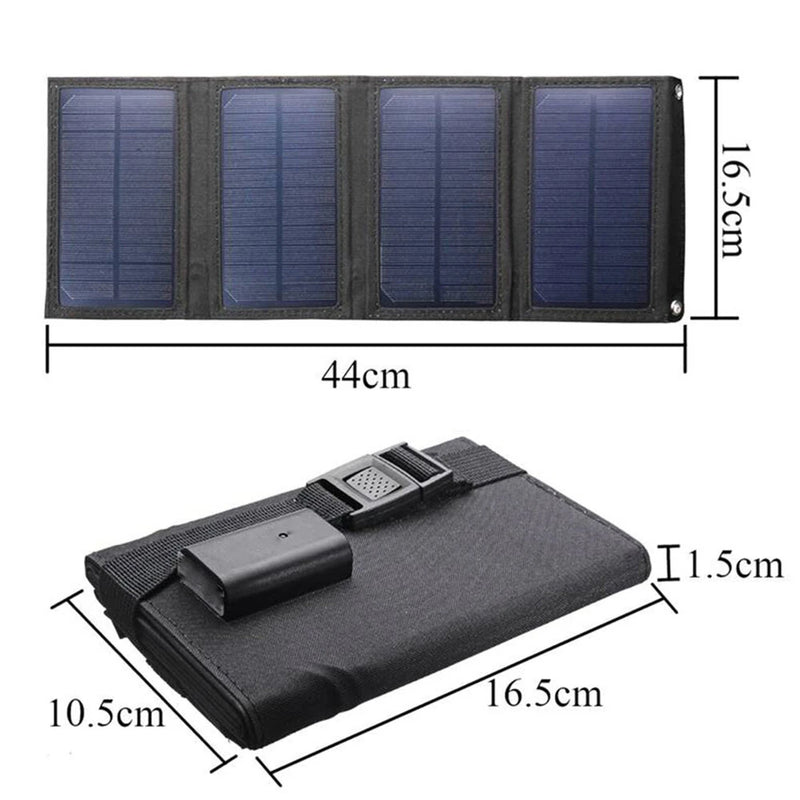 IPRee 20W Foldable Solar Panel Drop-resistant USB Solar Panel Cells for Outdoor Activities Emergency Mobile Phone Power Battery Cells for Car Boat Caravan Camp