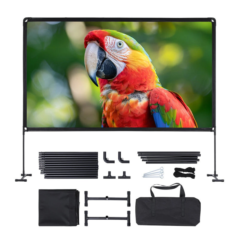 BlitzWolf BW-VS9 80/100/120-Inch Metal Projector Screen with Stable Bracket 1.8Gain Anti-Light Foldable 4K 16:9 Highlight Movie Outdoor Home Theater