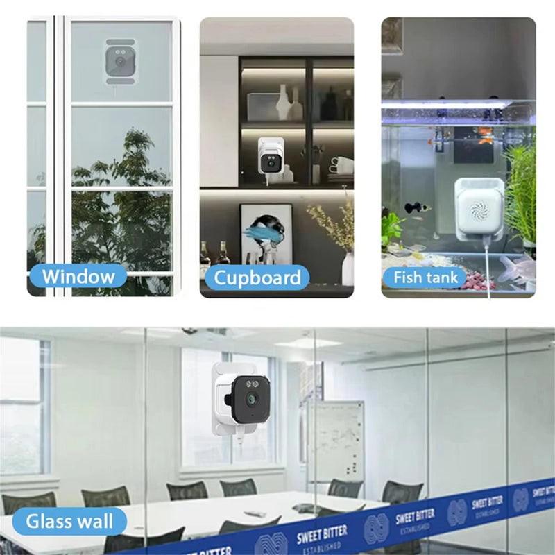 AI-Powered 3MP 2K HD Mini Window Camera Night Vision Motion Detect Dual Band WiFi Alexa Compatible Home Security Easy Install Indoor Outdoor Use