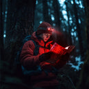 LEM Outdoor 800LM Wave Sensor Headlamp Dual Light Source Ultra-Bright Headlamp Long-Lasting Rechargeable Helmet Lamp for Outdoor Night Fishing Riding