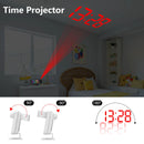 AGSIVO LED RGB Digital Projection Alarm Clock with 180 Rotatable Projector / 11 Colors / Mirror Surface / Snooze / 6-Level Brightness Dimmer / Clear LED Display / USB Charger For Bedroom Living Room