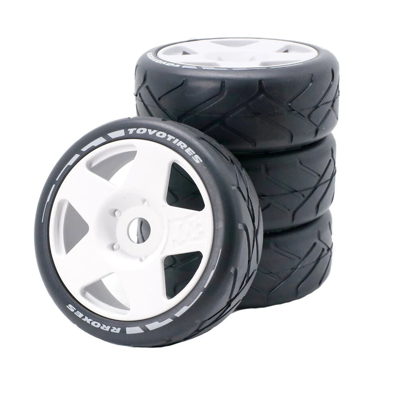 4PCS 1/8 Rally Drift On-Road Tires Wheels 17mm Hex for ARRMA INFRACTION LIMITLESS FELONY F1 ZD RC Car Vehicles Model Parts