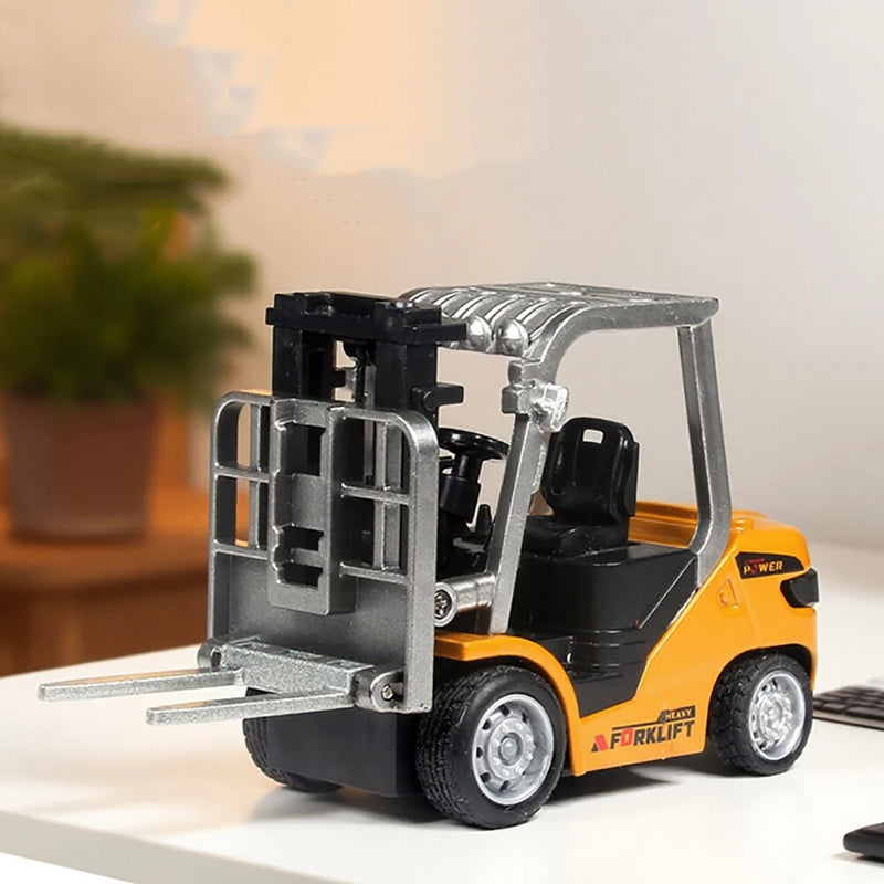 555-99 RTR 1/64 2.4G Mini RC Car Alloy Forklift Support App Remote Controlled Engineering Vehicle Desktop Toys Model Collection Gift For Boys
