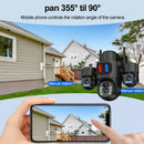Three Lens 6MP HD Solar Powered Security Camera 5X Zoom PTZ Color Night Vision Red Blue Alarm Wireless WiFi Outdoor AI Human Detection Weatherproof Camera