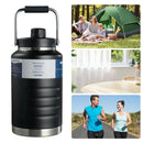 IPRee Insulated Ice Jug 2L Large Double Vacuum Ice Storage Jug With Handle Cool Drinking Bucket Lightweight Beverage Storage Container