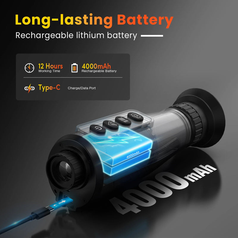 GTGUARD H3 Thermal Imaging Monocular AI Super-resolution384*288Thermal Camera Multiple Scenes Handheld IR Night Vision Goggles