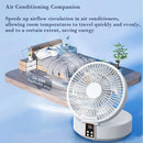 2 in 1 Desktop Folding Fan with Remote Control USB Charging Rechargeable 4000mah Battery Compact Design Night Light Feature Available in White Green and Blue