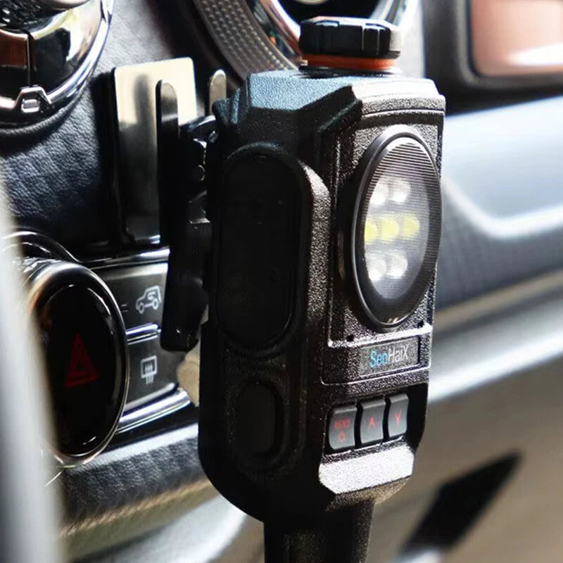 SenHaiX Portable Walkie Talkie Handheld Microphone with SOS Flashlight C-interface K-interface Connector Suitable for SenHaiX GT-12 HAM Radio