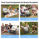 WARMOUNTS Backpack Cooler Insulated 75 Cans w/ Insulating Cover, Upgraded Leakproof Soft Cooler Backpack 2 Compartment for Camping Hiking Picnic Beach