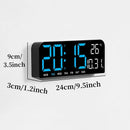 9 Inch Large Digital Wall Clock Temperature Date Week Timing Countdown Light-sensing Table Clock 2 Alarm 12/24H LED Alarm Clock
