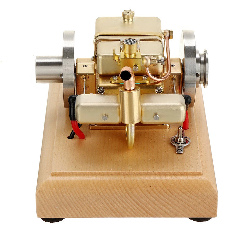 Eachine ET5S Horizontal Two Cylinder Engine Model Water-cooled Cooling Structure Brass And Stainless Steel STEM Engine Toys Collection Gifts