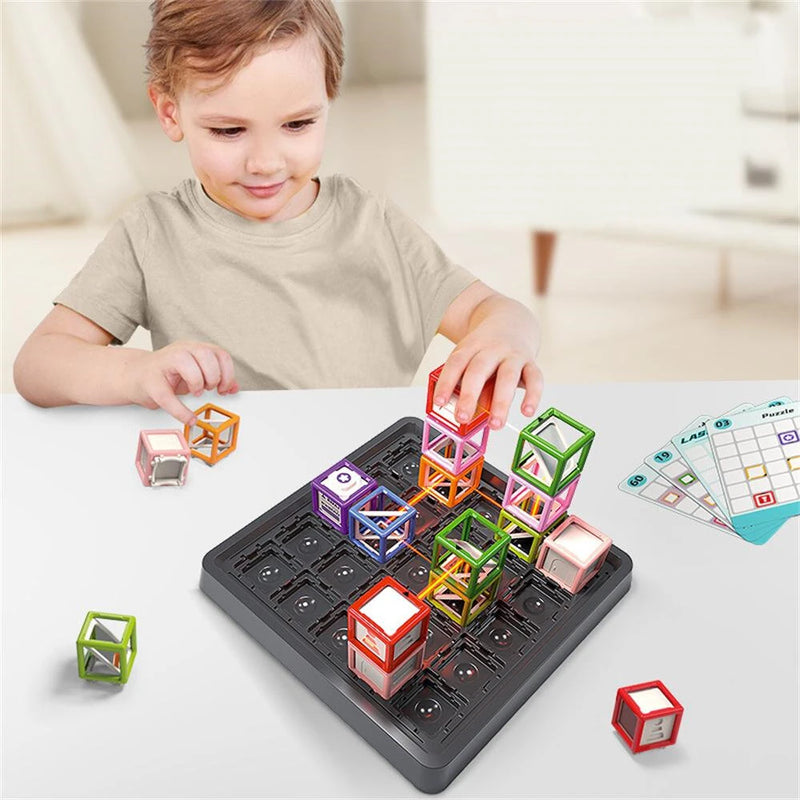 7071 Reasoning Laser Maze Beam-bending Thinking Game Building Blocks Cube Educational Reasoning Children's Desktop Toys