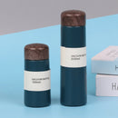 150/250ml Insulated Bottle Wood Grain Mini Cute Stainless Steel Thermos Cup Portable Pocket Vacuum Bottle Mini Coffee Mug with Tea Leak for Home Travel Outdoor