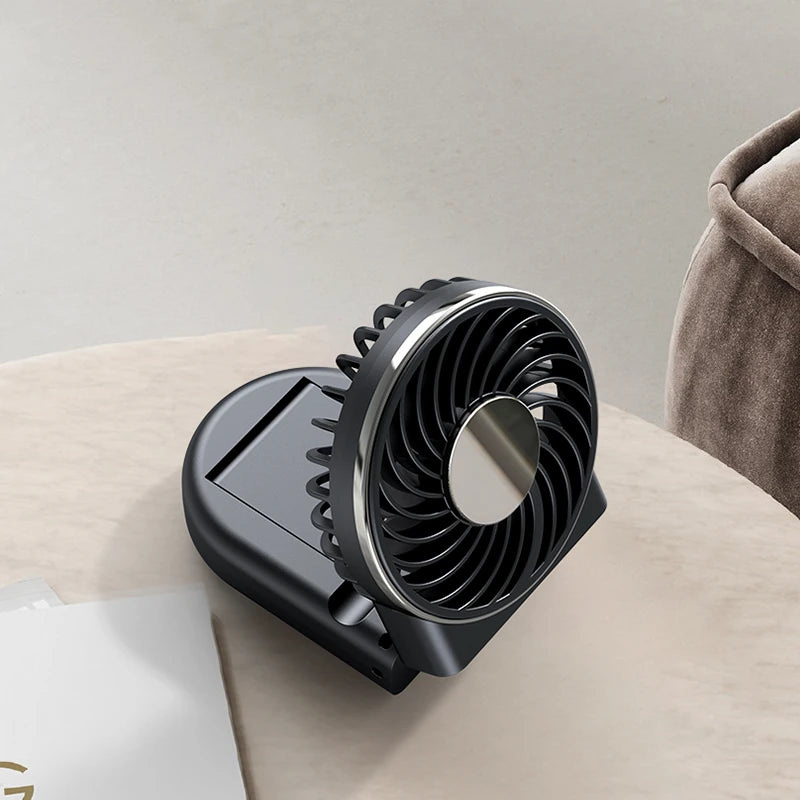 3 In 1 Handheld Cooling Fan 3 Speed Mini Folding Neck Hanging Fan Multifunctional 180 Adjustable Airflow Outdoor Fan USB Fan