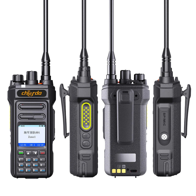 Chierda TC338D 10W Professional DMR Radio Long Range AES256 Encryption 2800mAh Battery IP67 Waterproof Type-C AI Noise Cancelling Secure Communication Two-Way Walkie Talkie