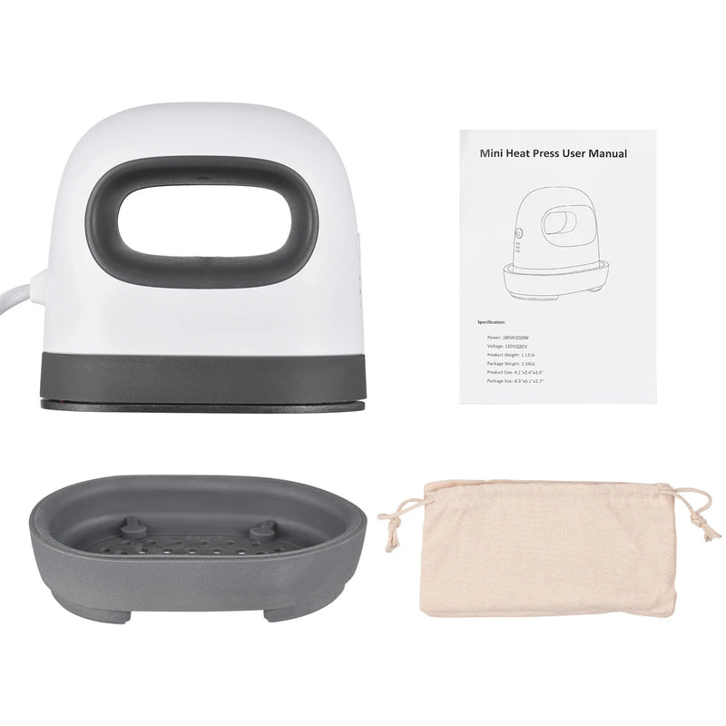 Mini Heat Press Machine T-Shirt Printing Easy Heating Transfer Press Iron Machines for Clothes Bags Hats Pads Blanket Leather