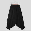 INCERUN Mens Trendy Wide Leg Pants Solid Color Casual Loose Foots-binding Pants Plus Size, Spring Fall, S-5XL