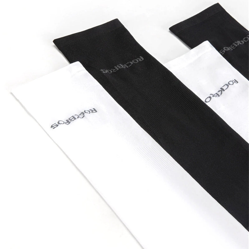 ROCKBROS UPF50+ UV Protection Solid Arm Sleeves Quick-drying Breathable High Elastic Fit Sunscreen Sleeves for Summer Outdoor Driving Sports