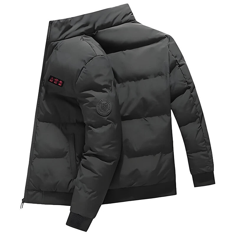 TENGOO HJ-07A Heating Jacket 7 Heated Areas Coat Jacket Three-speed Temperature Control Heated Windbreaker Thermal High Neck Coat for Winter Outdoor Sport